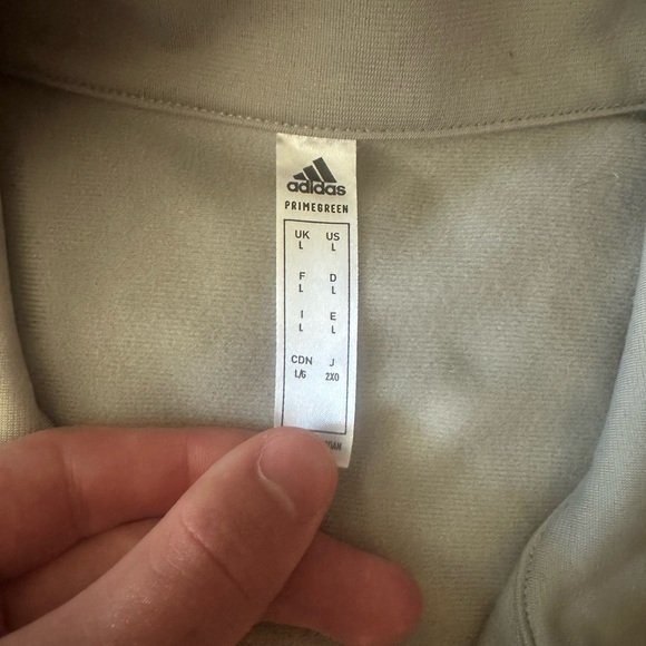 Adidas Gray and Black Lightweight Jacket with Ribbed Collar - Picture 2 of 4